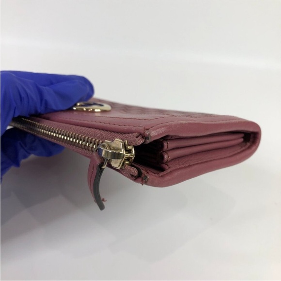 Gucci Sukey Guccissima Pink GG Leather Zip Around Long Wallet - Picture 8 of 11